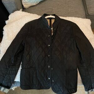 Burberry quilted black coat